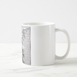 Caneca De Café Estátua de pedra gótico da criatura da fantasia 