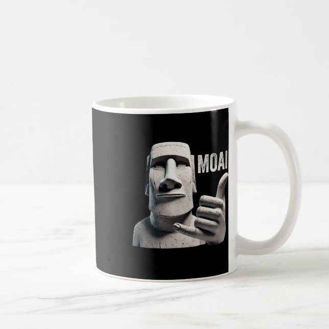 Caneca De Café Estátua Moai Shaka, Monólito Moai, Easter Isl dive (Direita)