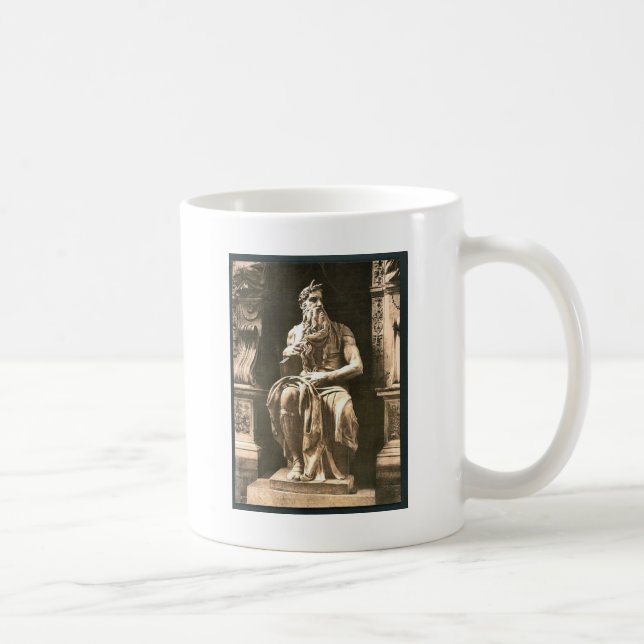 Caneca De Café Estátua por Michael Angelo, "o Moses assentado", (Direita)