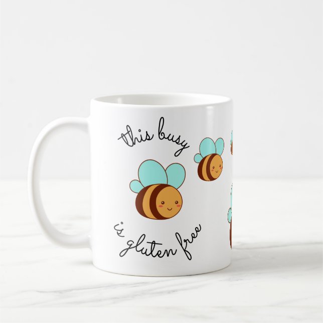 Caneca De Café Este Busy Bee é Sem Glúten (Esquerda)