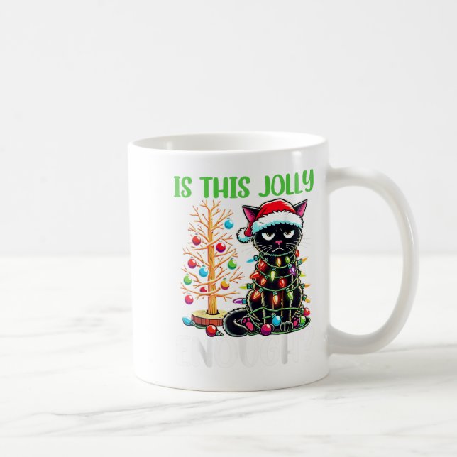 Caneca De Café Este É Jolly Engraçado O Suficiente, Negra. (Direita)