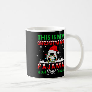 Caneca De Café Este É Meu Chapéu de Natal de Futebol de Pijama de