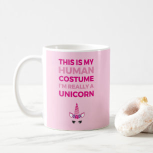 Caneca De Café Este É Meu Disfarce de Humano - Edição Unicórnio I