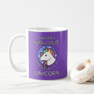 Caneca De Café Este É Meu Disfarce Humano - Edição Unicórnio II