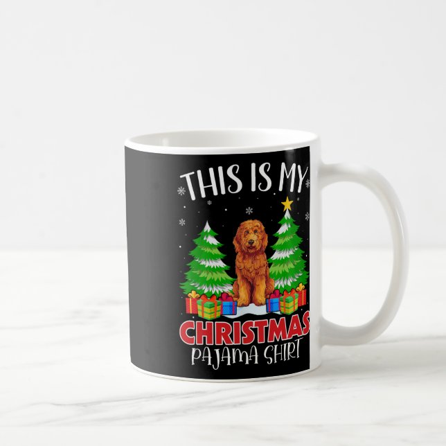 Caneca De Café Este É Meu Natal Pajama Goldendoododle Dog Xmas (Direita)