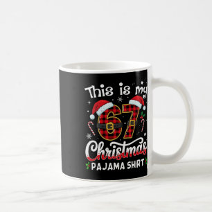 Caneca De Café Este É o Meu 67 Pijama de Natal 67 Meme Gen Alpha