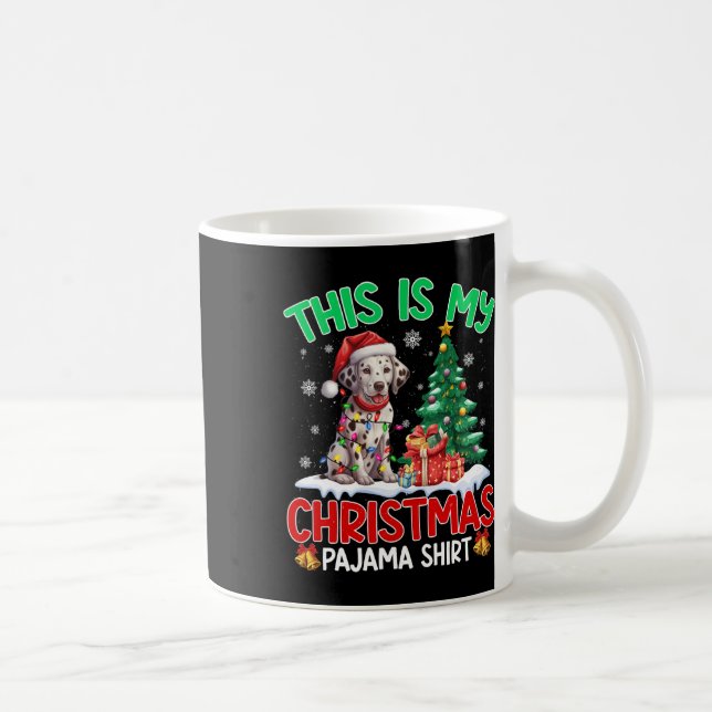 Caneca De Café Este É O Meu Natal, Pajama Dalmaciano, Amantes De  (Direita)