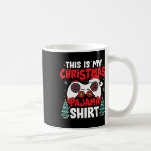 Caneca De Café Este é o meu vídeo game de Natal de pijama para ga