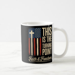 Caneca De Café Este É O Ponto de Mudança Fé Patriótica EUA