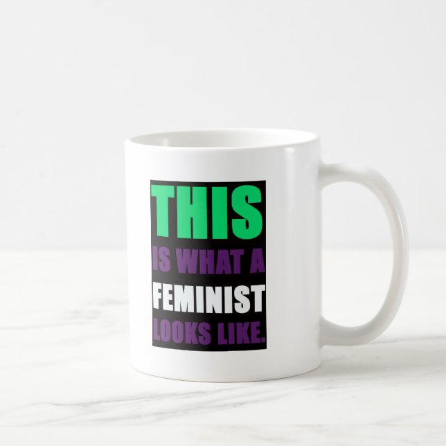 Caneca De Café Este é o que uma feminista olha como (Direita)