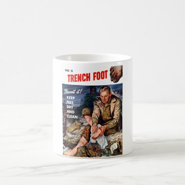 Caneca De Café Este é pé de trincheira -- Impeça-o! (Centro)