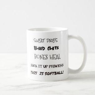 Caneca De Café Este é softball. Sugue-o acima da princesa
