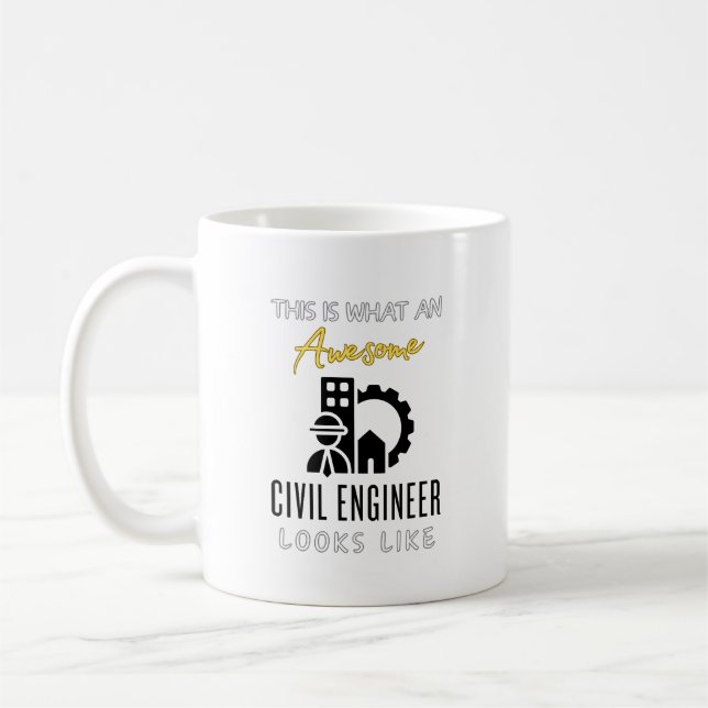 Caneca De Café Este é um Engenheiro Civil Incrível (Esquerda)