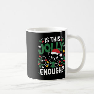 Caneca De Café Este Gato Negro Chega De Feliz Natal?