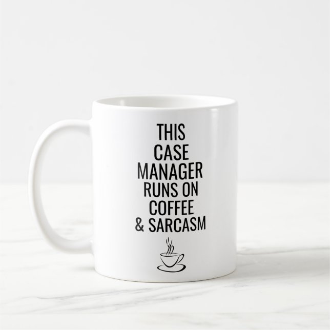 Caneca De Café Este Gestor De Casos Funciona No Café E No Sarcasm (Esquerda)