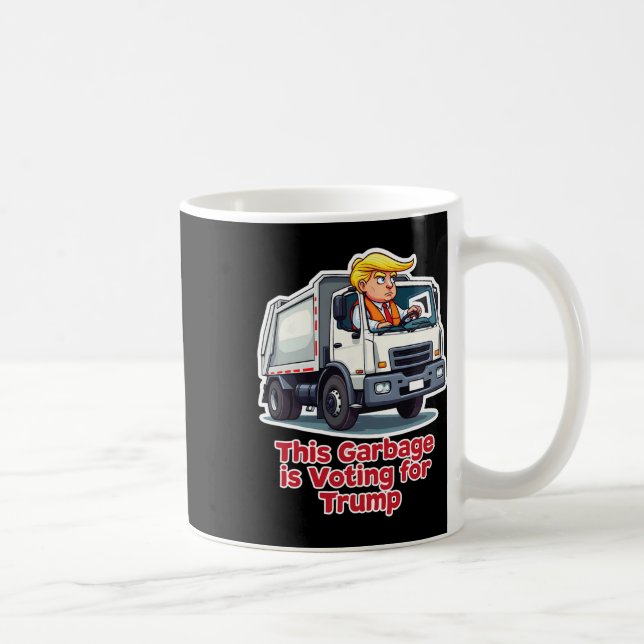Caneca De Café Este Lixo Está Votando Trump Engraçado Caminhão De (Direita)