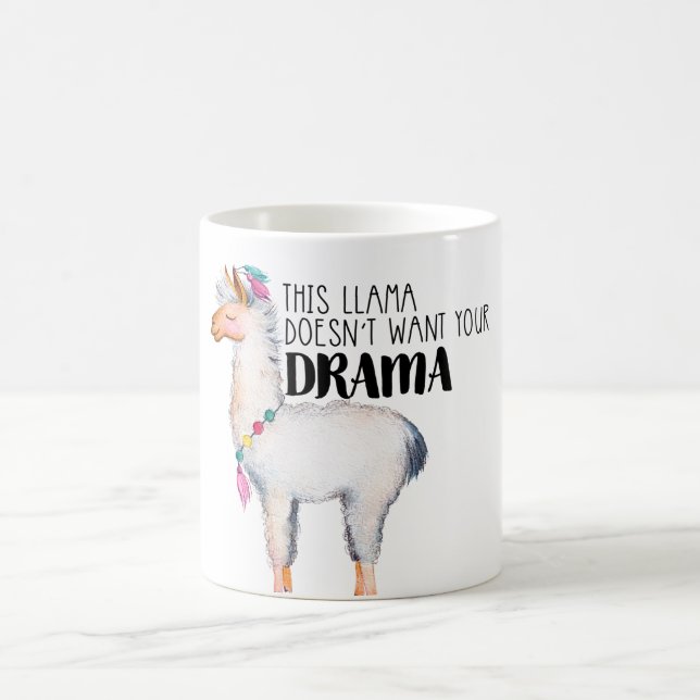 Caneca De Café Este Llama não quer seu Drama Mug (Centro)