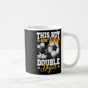 Caneca De Café Este Menino Agora 10 Dígitos Duplos Futebol 10 Ano