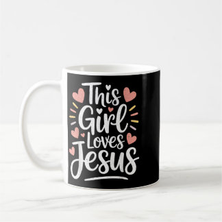 Caneca De Café Este Presente de Menina Ama Jesus Para Cristão N C