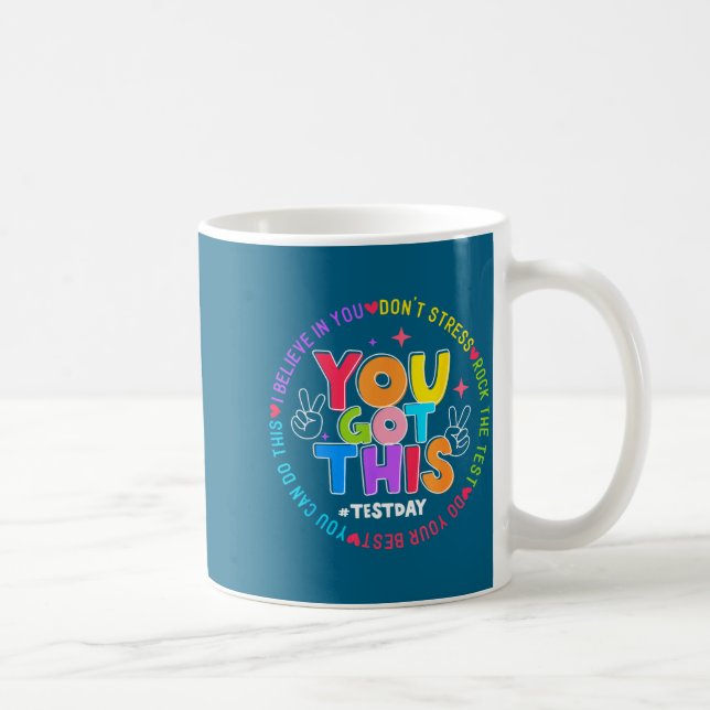 Caneca De Café Este Professor de Teste de Dia de Teste de Rock (Direita)