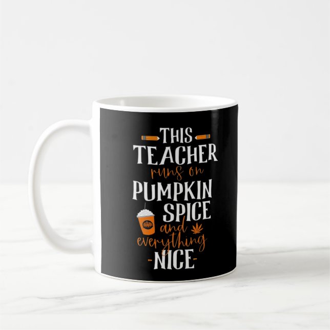 Caneca De Café Este Professor Funciona Com Especiarias De Pumpkin (Esquerda)
