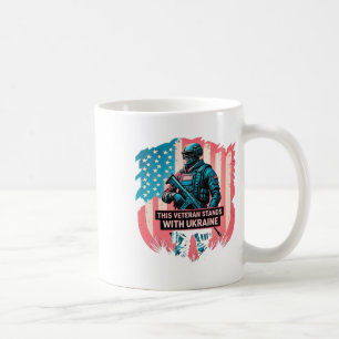 Caneca De Café Este Veterano Apoia a Ucrânia Apoie a Ucrânia V