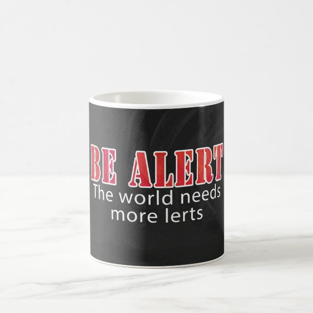 Caneca De Café Esteja alerta (Centro)