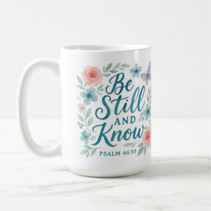 Caneca De Café Esteja quieto e conheça azul cor-de-água rosa