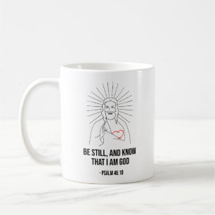 Caneca De Café Esteja quieto, E Saiba Que Sou Deus Cristão