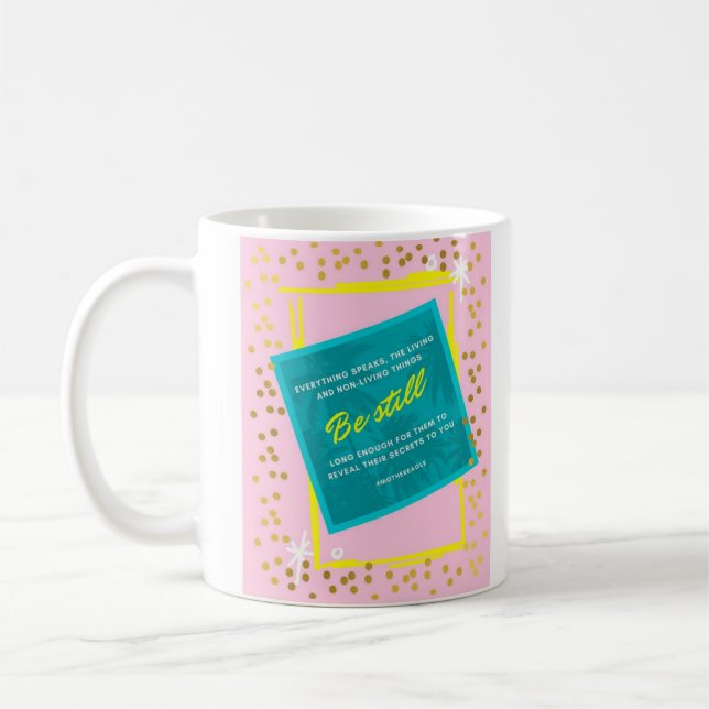 Caneca De Café Esteja tudo falando pontos cor-de-rosa (Esquerda)