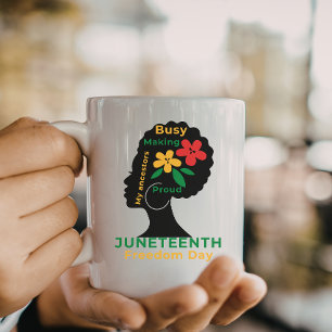 Caneca De Café Estética afro-mulher História Negra Juneteenth