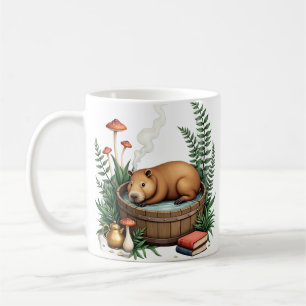 Caneca De Café Estética Capivara Cottagecore Poetcore Fonte Terma
