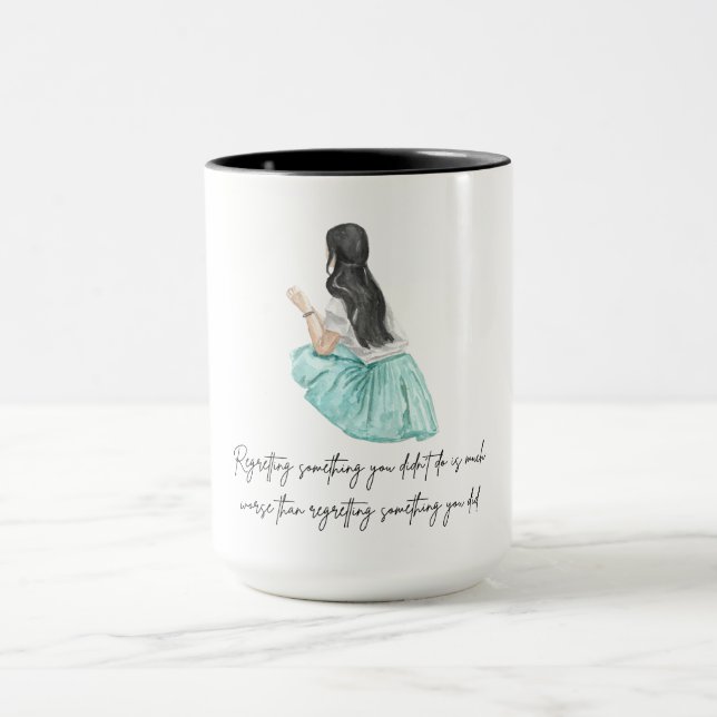 Caneca de Café Estética com Citação Inspiradora (Centro)