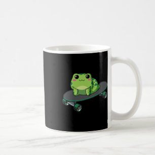 Caneca De Café Estética Cottagecore Kawaii Skate Frog Sk
