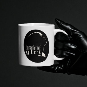 Caneca De Café Estética de Garota Gótica Garota Material Garota F