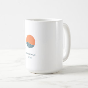 Caneca De Café Estética Japonesa Sol e Mar