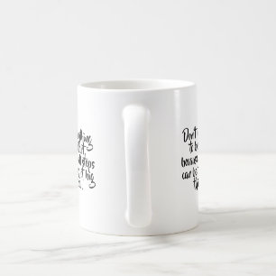 Caneca De Café Estética Monocromática de Palavra Personalizada