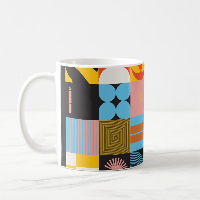 Caneca De Café Estética neomoderada do brutalismo design poster (Esquerda)