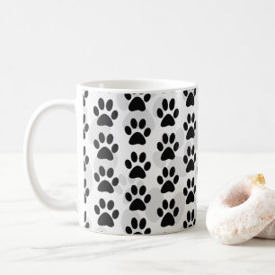 Caneca de Café Estética Preta e Branca Limpa para