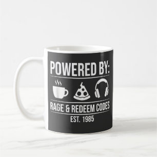 Caneca De Café Estética Retro Divertida: Alimentado por Raiva, Re