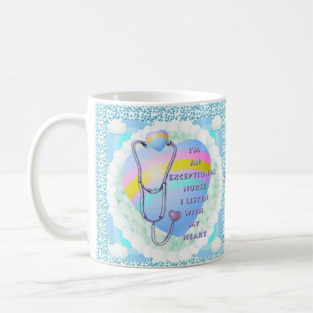 Caneca De Café Estetoscópio excepcional enfermeira  (Esquerda)