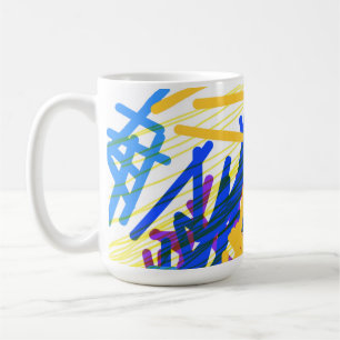 Caneca De Café Estilhaço Festivo Abstrato Moderno