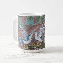 Estilização de pombos no Jardim Sangrento