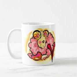 Caneca De Café Estilo 1970 Aries Pintura com Símbolo