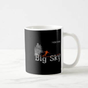 Caneca De Café Estilo 1980 Big Sky Montana Vintage Skiing T Shirt