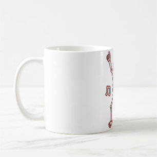 Caneca De Café Estilo Anaglyph 3D, Esqueleto de dança Engraçado