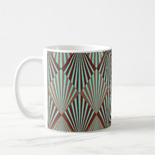 Caneca De Café Estilo Art Deco, textura perfeita.