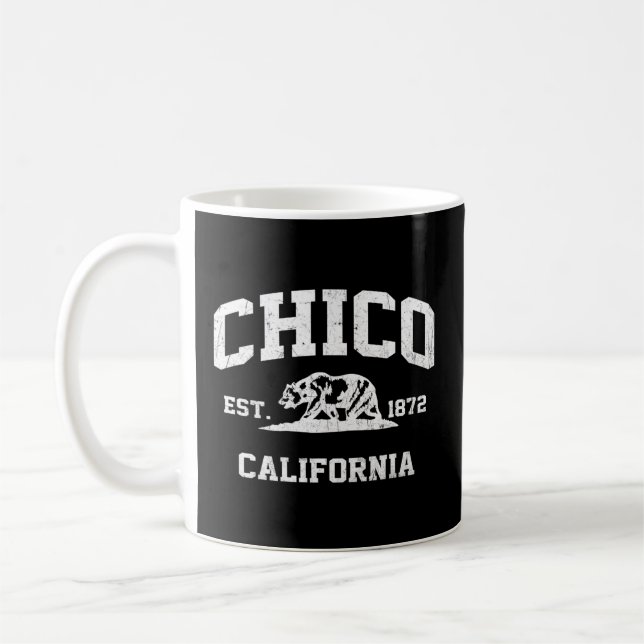 Caneca De Café Estilo atlético do estado Chico California Ca (Esquerda)