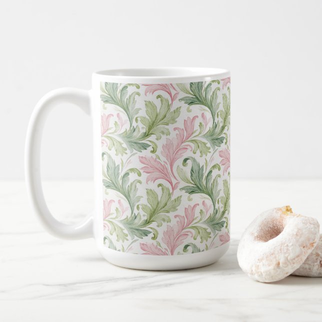 Caneca De Café Estilo Cottage Paisley  (Com Donut)