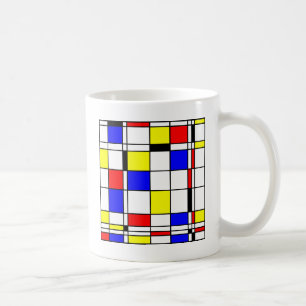 Caneca De Café Estilo da arte de Mondrian